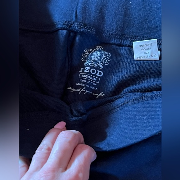Izod Cotton Lounge Pants Navy Blue Nwt M - Picture 2 of 2